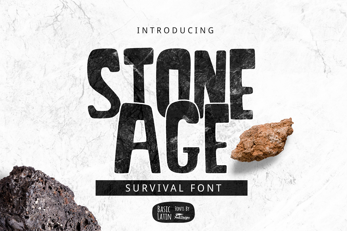 Stone Age Font in Display Fonts - product preview 8