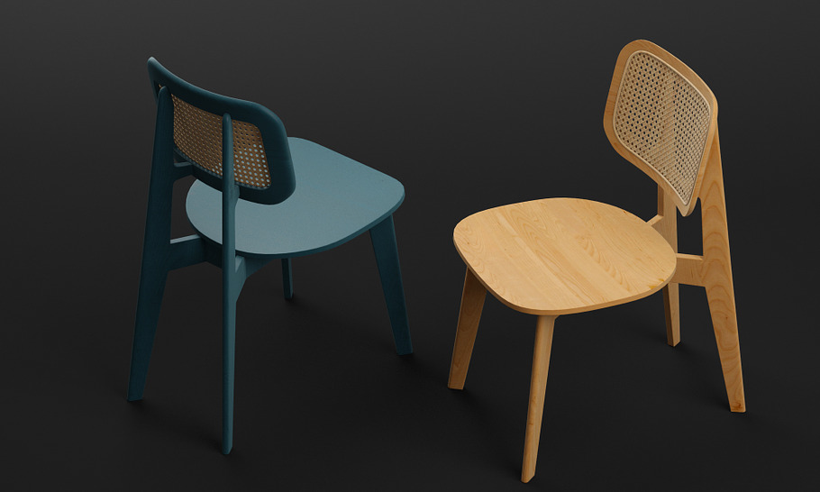 Cane Dining Chair in Furniture - product preview 3