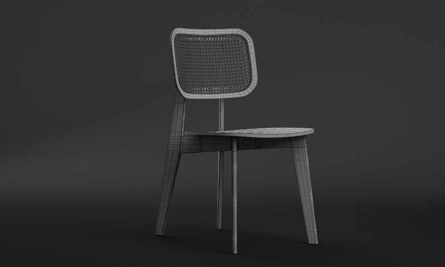 Cane Dining Chair in Furniture - product preview 5