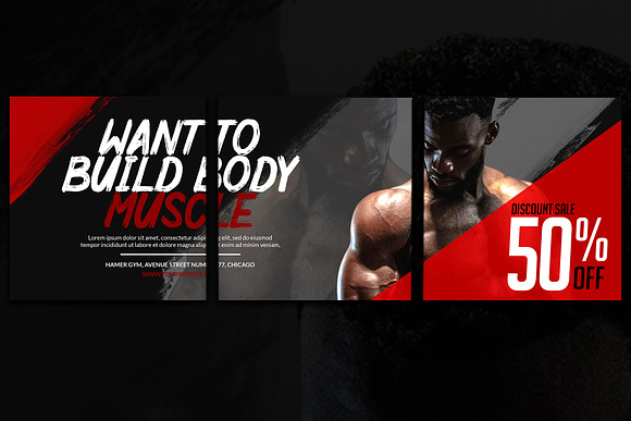 Fitness Social Media Pack in Social Media Templates - product preview 1