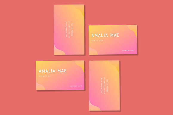 Simple Gradient Business Card in Business Card Templates - product preview 1
