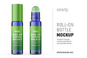 Small roll-on bottle mockup / blue