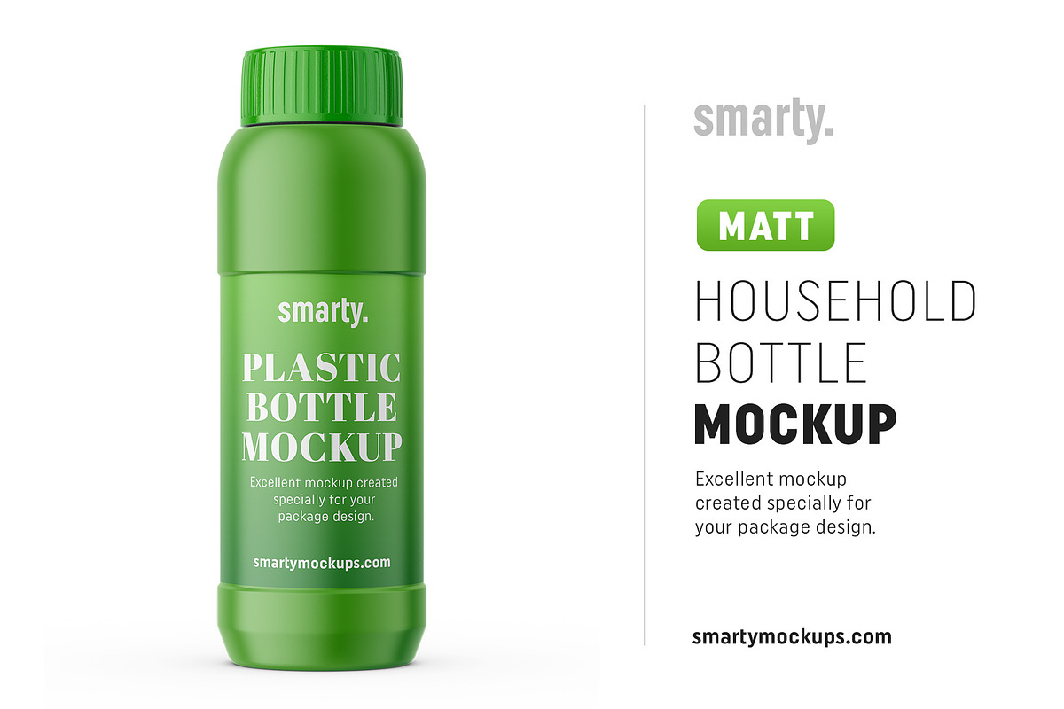 Household bottle mockup / matt in Product Mockups - product preview 8