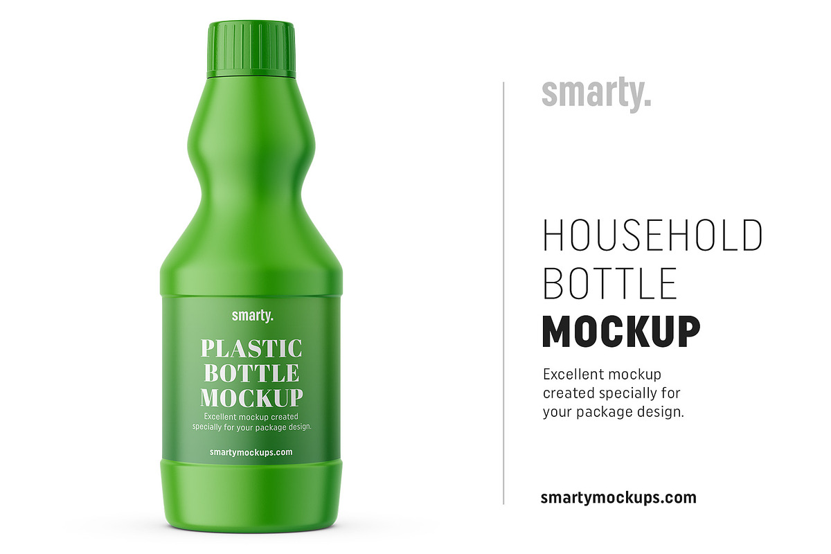 Universal household bottle mockup in Product Mockups - product preview 8