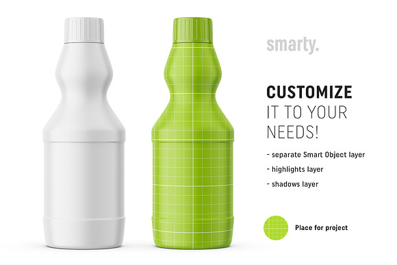 Universal household bottle mockup in Product Mockups - product preview 1
