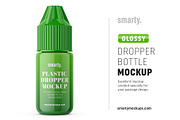 Glossy dropper bottle mockup