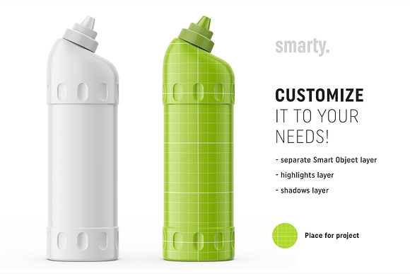 Toilet cleaner bottle mockup in Product Mockups - product preview 1