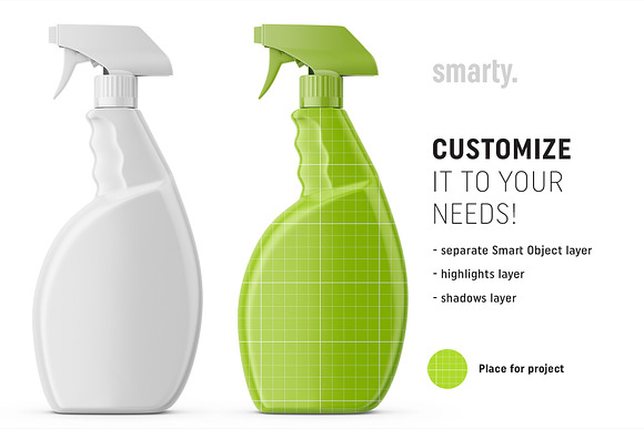 Spray bottle mockup in Product Mockups - product preview 1