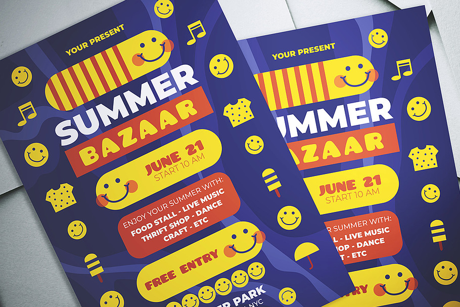 Summer Bazaar Flyer in Flyer Templates - product preview 8