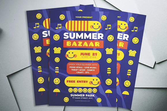 Summer Bazaar Flyer in Flyer Templates - product preview 1