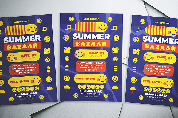 Summer Bazaar Flyer in Flyer Templates - product preview 2