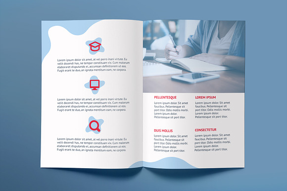 Online Courses Brochure Bifold in Brochure Templates - product preview 2