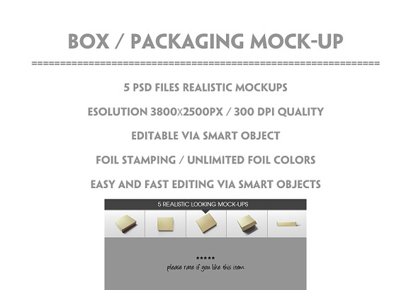 Box / Packaging Mock-Up in Branding Mockups - product preview 5