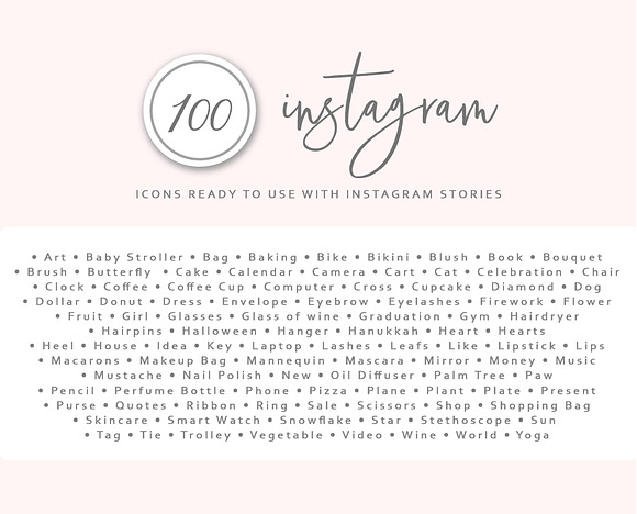 100  instagram highlights social set in Instagram Templates - product preview 1