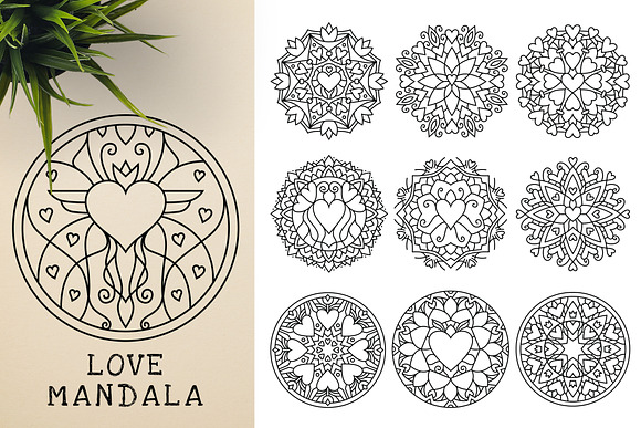 300 Vector Mandala Ornaments in Illustrations - product preview 24