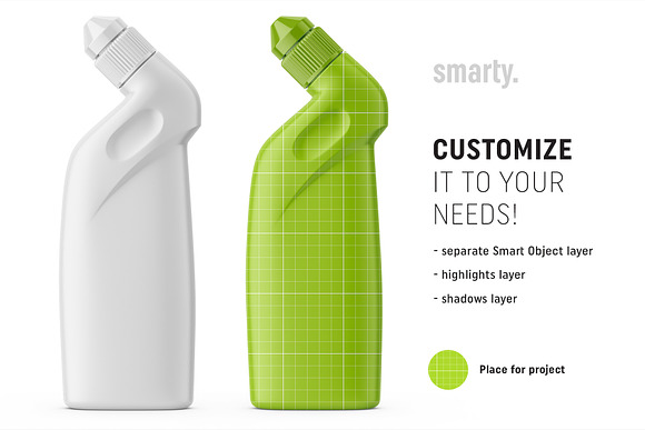Toilet cleaner bottle mockup in Product Mockups - product preview 1