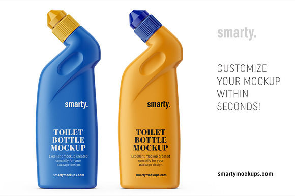 Toilet cleaner bottle mockup in Product Mockups - product preview 2