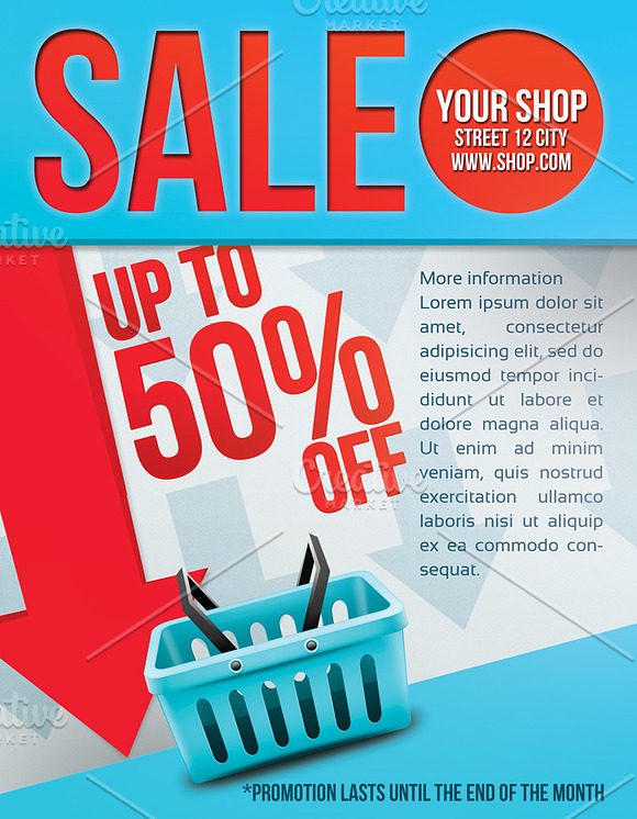 Simple Sale Flyer / Poster in Flyer Templates - product preview 2