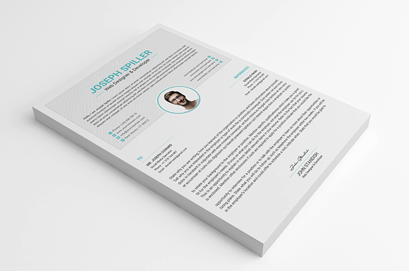 Resume Template / CV in Letter Templates - product preview 2