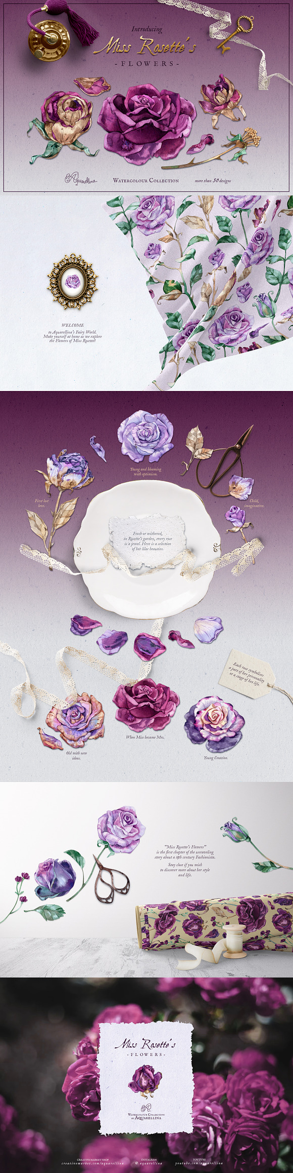 Miss Rosette's Flowers in Illustrations - product preview 13