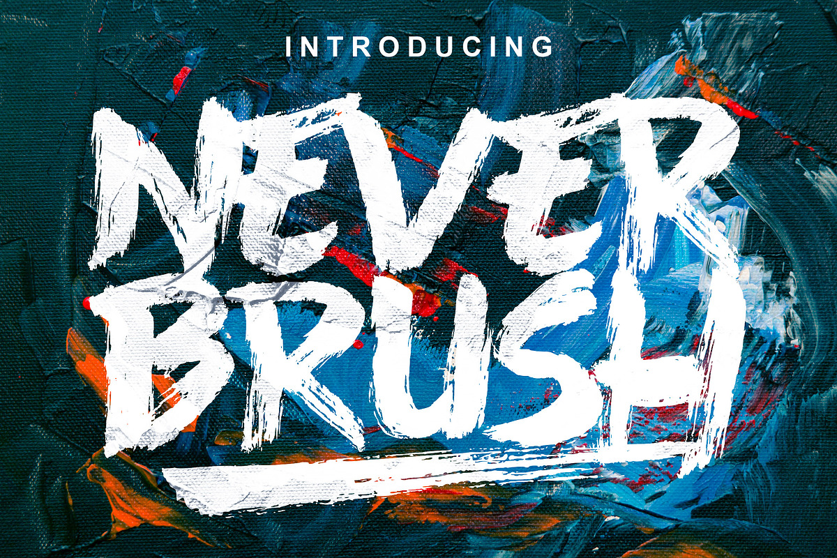 Never Brush  Font in Display Fonts - product preview 8