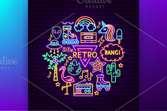 Retro Neon in Neon Icons - product preview 4