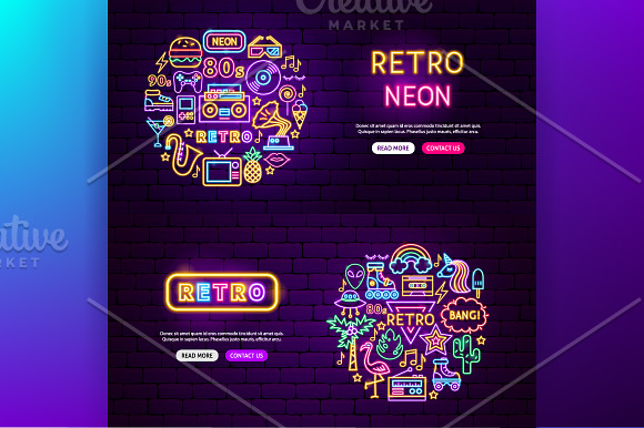 Retro Neon in Neon Icons - product preview 5
