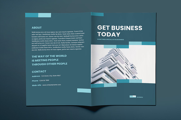 Business Networking Brochure Bifold in Brochure Templates - product preview 1