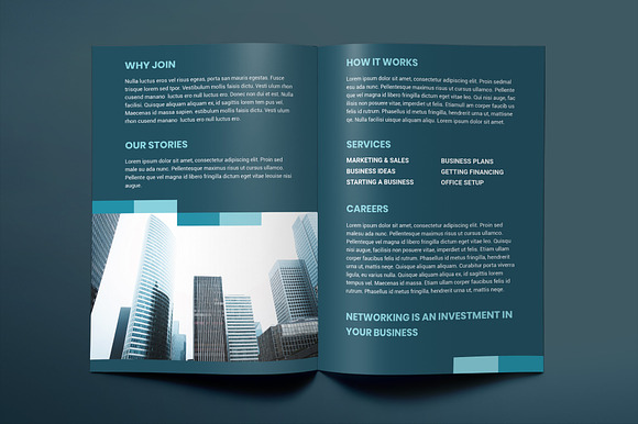 Business Networking Brochure Bifold in Brochure Templates - product preview 2