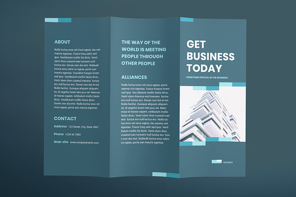Business Networking Brochure Trifold in Brochure Templates - product preview 1