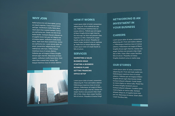 Business Networking Brochure Trifold in Brochure Templates - product preview 2