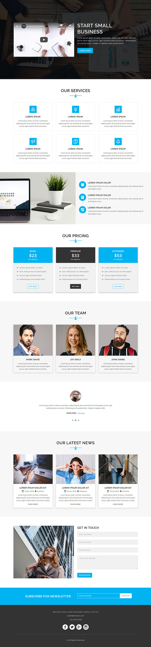 iStart -Responsive HTML Landing Page in Bootstrap Themes - product preview 2
