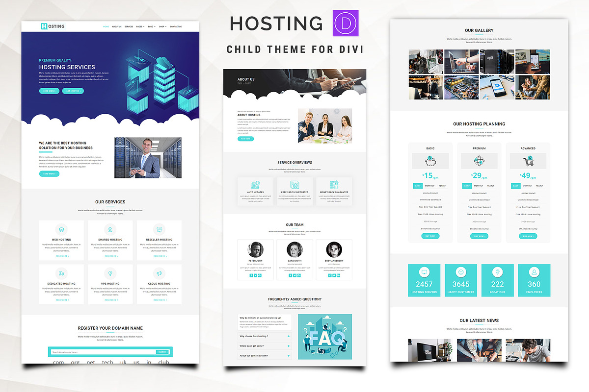 Hosting - Divi Child Theme in WordPress Business Themes - product preview 8