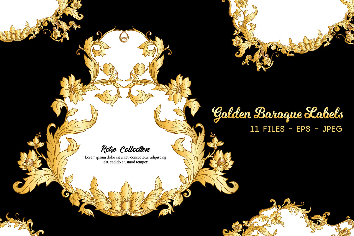 Golden Baroque Set in Objects - product preview 8