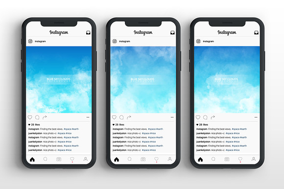 Sky Clouds. Instagram banners in Instagram Templates - product preview 1