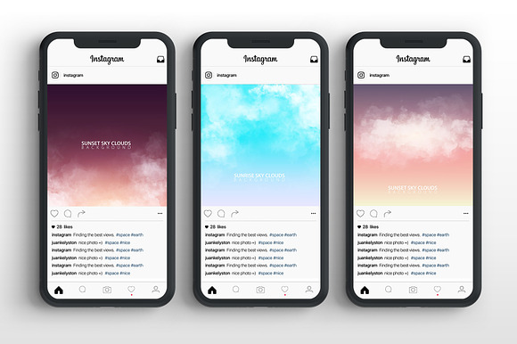 Sky Clouds. Instagram banners in Instagram Templates - product preview 3