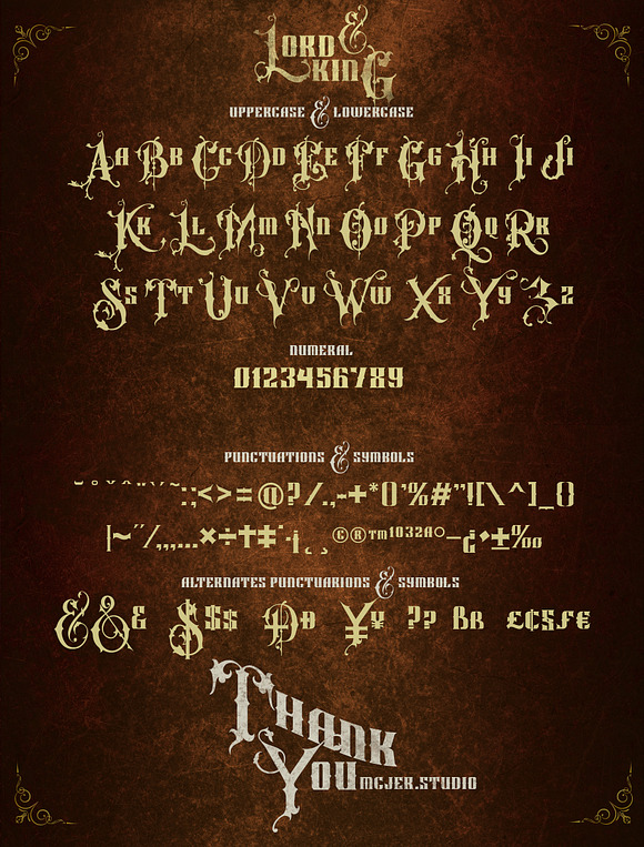 Lord & King + Ornament in Blackletter Fonts - product preview 6