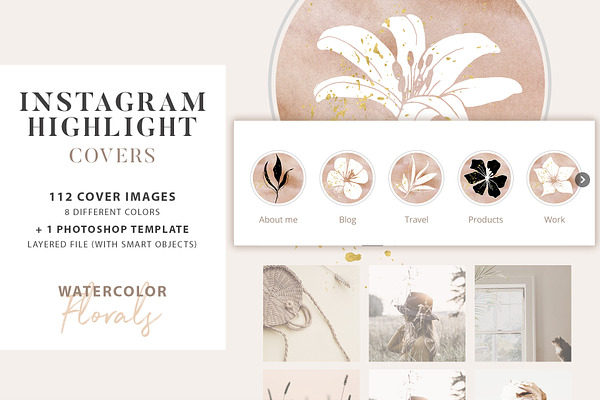 Floral Instagram Highlight Covers