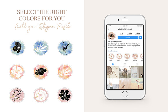 Floral Instagram Highlight Covers in Instagram Templates - product preview 1