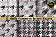 10 Marble  Houndstooth Seamless Set