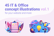 IT & Office concept illustrations