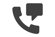 Speech bubble from handset icon