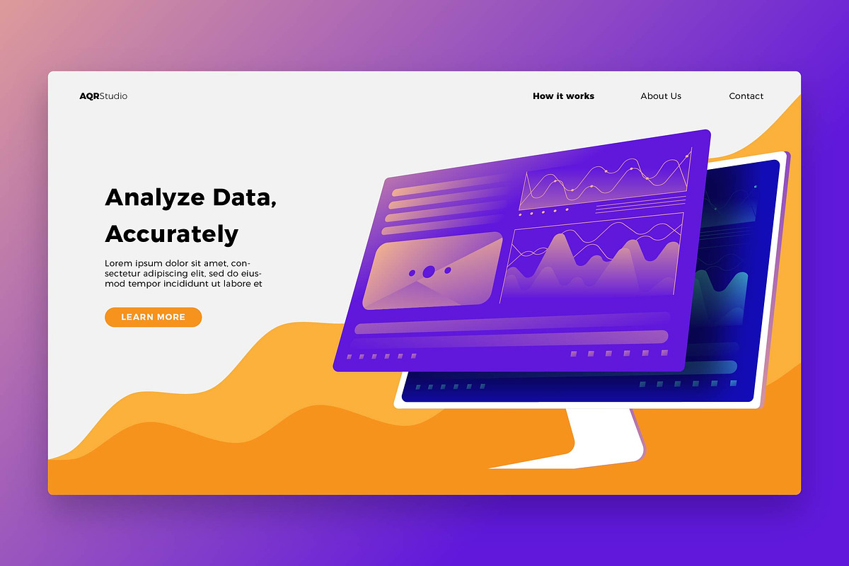 Data Analyze - Banner & Landing Page in Web Elements - product preview 8