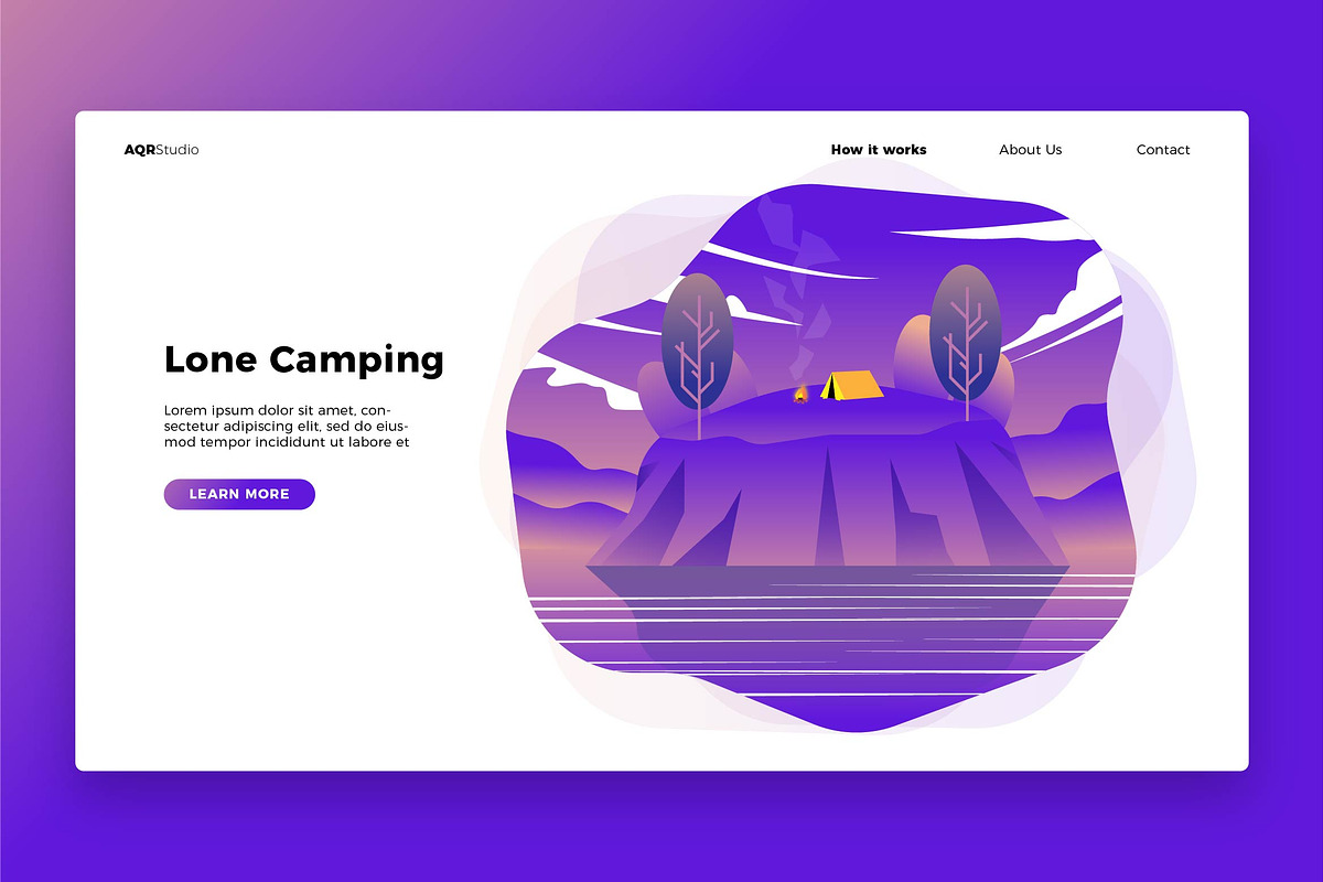 Lone Camp - Banner & Landing Page in Web Elements - product preview 8