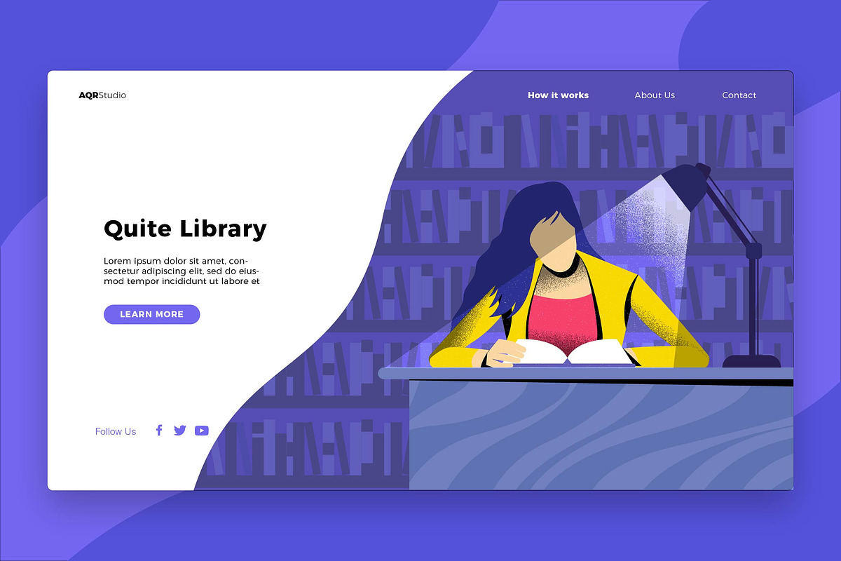 Quite Library - Banner& Landing Page in Web Elements - product preview 8