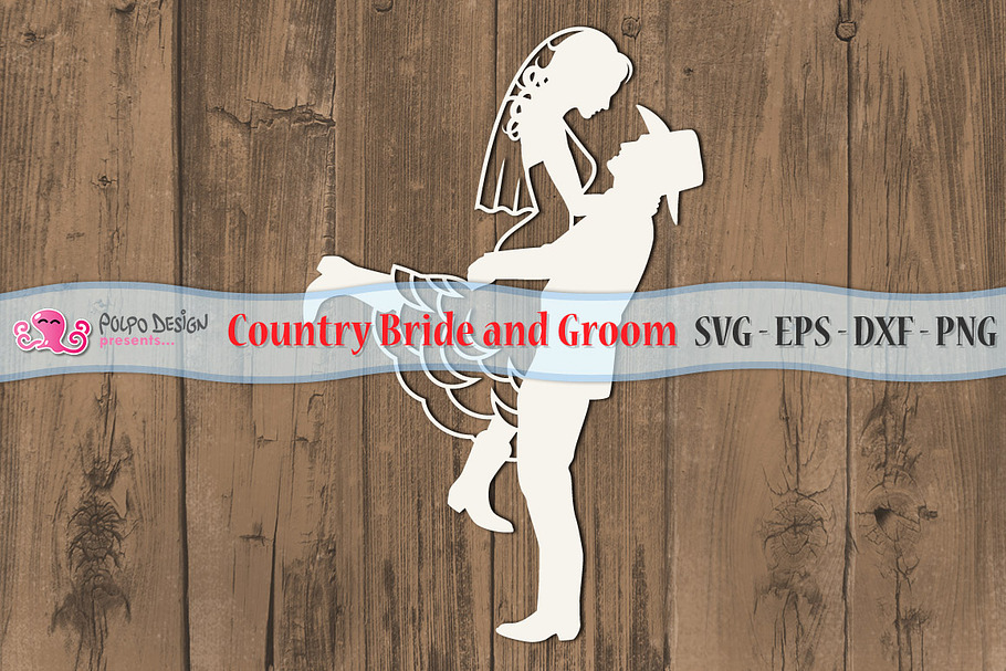 Country Bride and Groom SVG