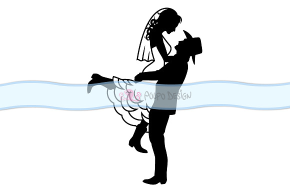 Country Bride and Groom SVG in Objects - product preview 1