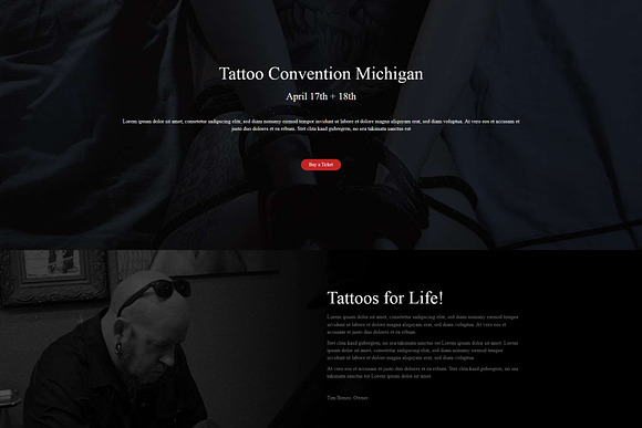Spencer - Tattoo Artist WP Theme in WordPress Themes - product preview 3