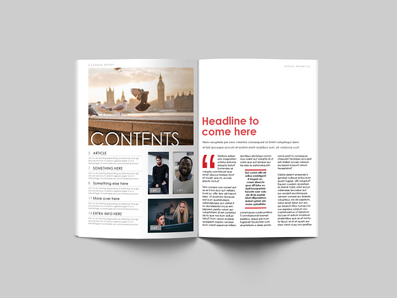 Business Annual Report Template in Magazine Templates - product preview 1