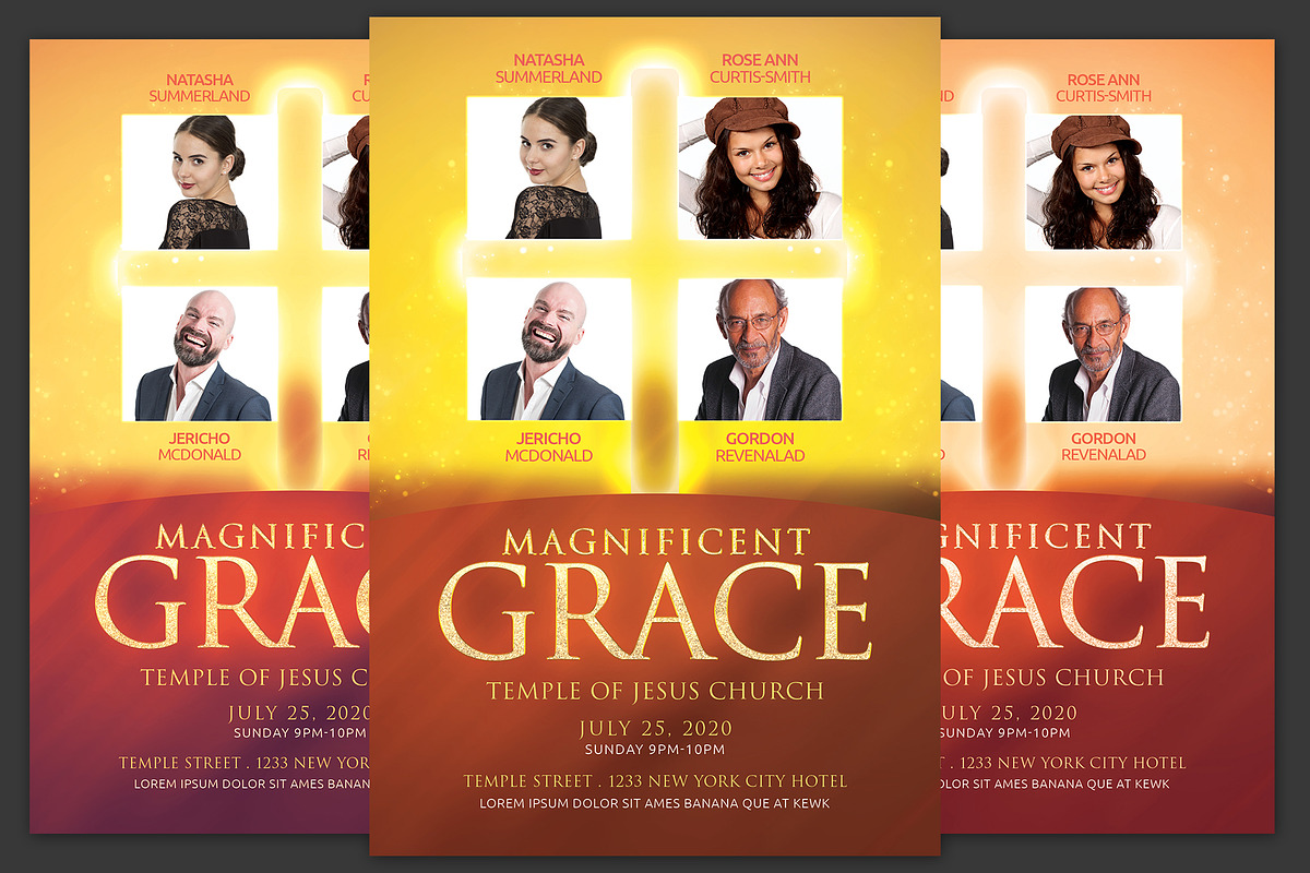 Magnificent Grace Church Flyer in Flyer Templates - product preview 8